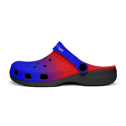 Men's and Women's 2Tone Blue Red White Slyde Pupps