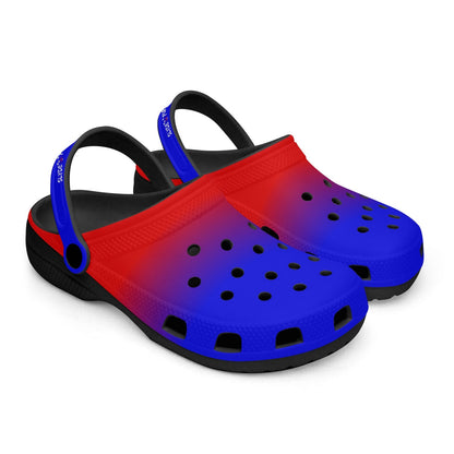 Men's and Women's 2Tone Blue Red White Slyde Pupps