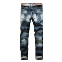 Load image into Gallery viewer, Straight Slim Jeans Splash-ink Old Fashion