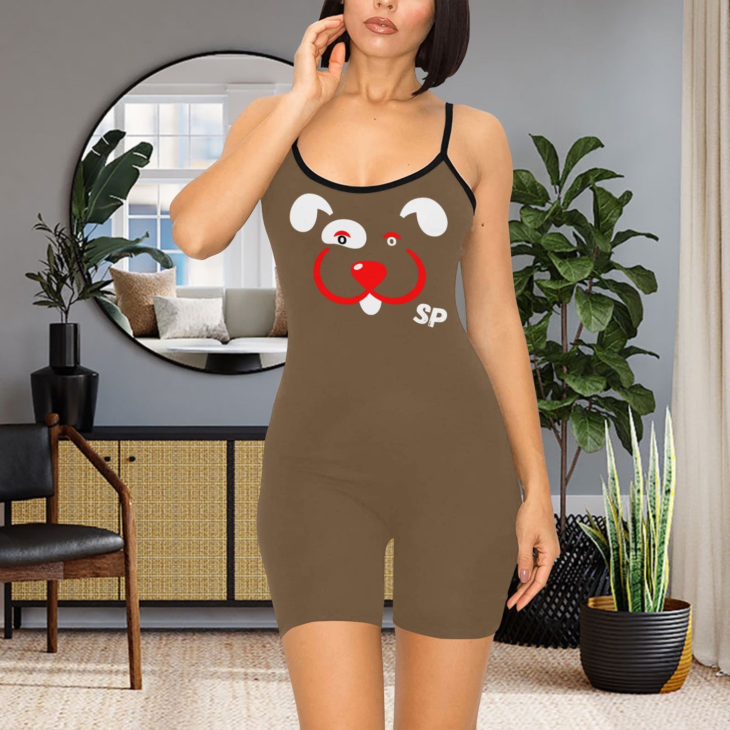 Slyde Pupps Women's Short Yoga Bodysuit