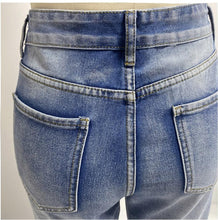 Load image into Gallery viewer, Ripped Washed Wide Leg Jeans Women Spring Autumn Bootcut Pants Trend Scrape