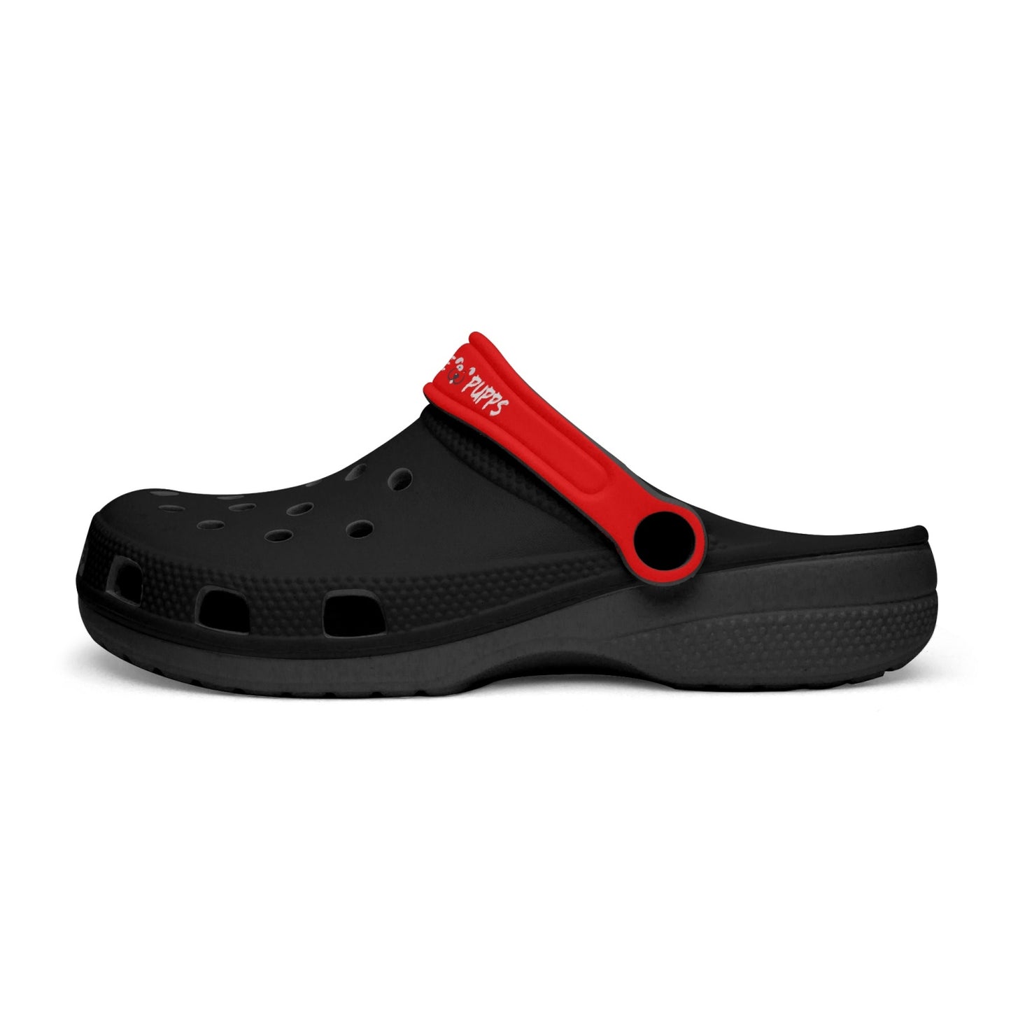 Men's and Women's Black Red Slyde Pupps