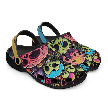 Men's and Women's Color Skull Slyde Pupps