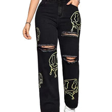 Load image into Gallery viewer, Womens Casual Loose Print Straight-leg Casual Pants