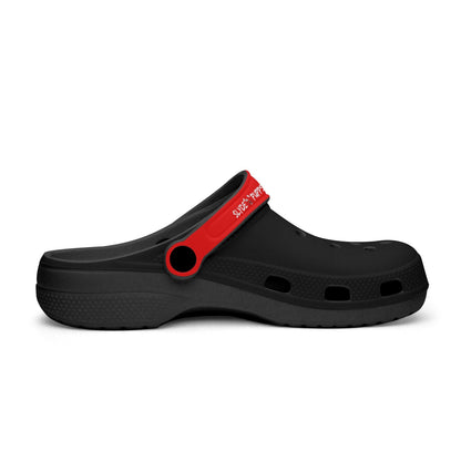 Men's and Women's Black Red Slyde Pupps