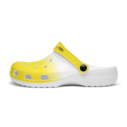 Men's and Women's 2Tone Yellow White Slyde Pupps