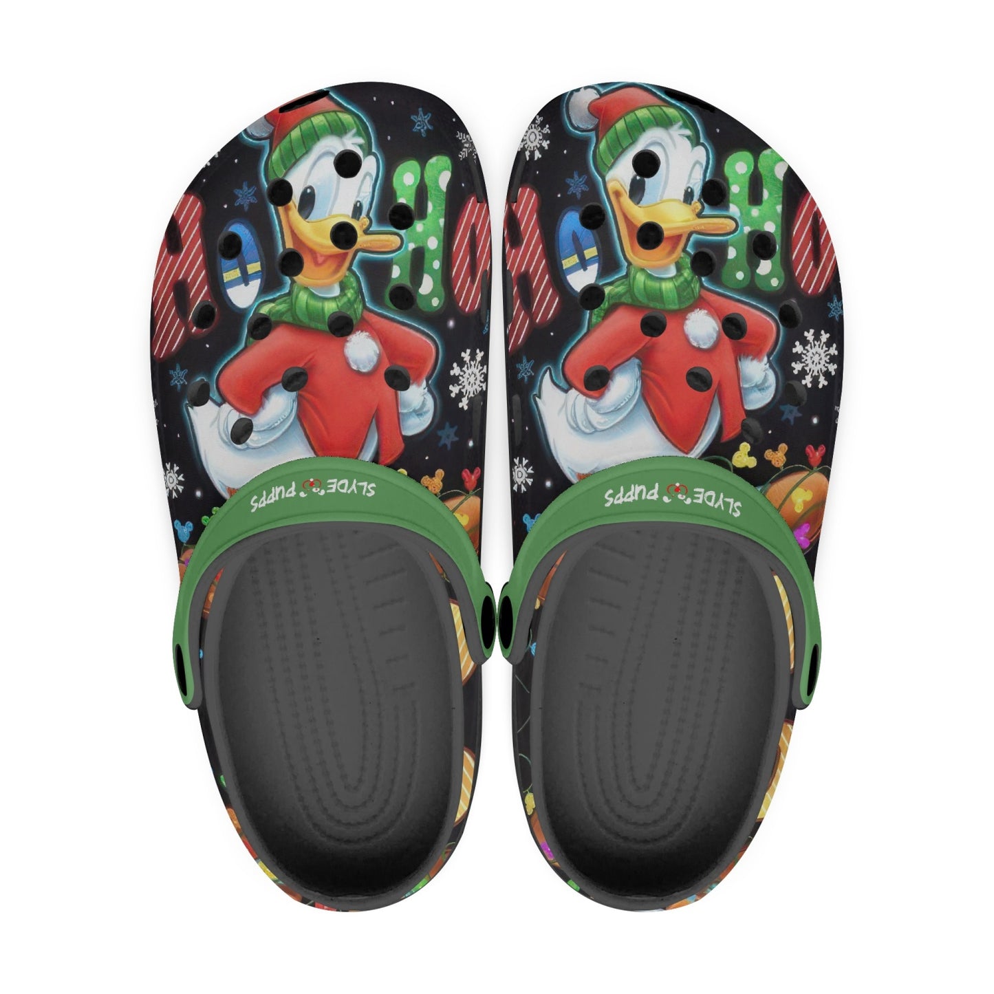 Men's and Women's Holiday Donald Duck Slyde Pupps