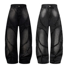 Load image into Gallery viewer, Heavy Industry Washed Old Straight Loose Wide-leg Draggle-tail Trousers