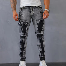 Load image into Gallery viewer, Stylish, Slim-fit Mens Trousers With An Irregular Floral Print Design