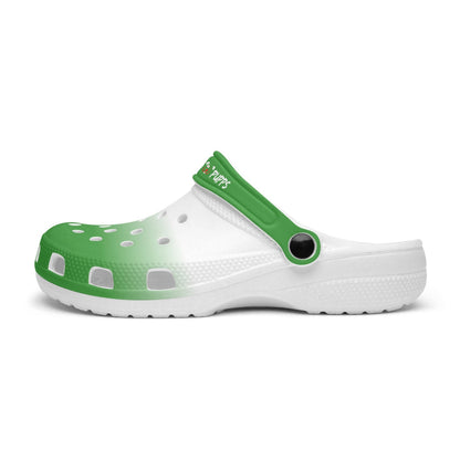 Men's and Women's 2Tone Green White Slyde Pupps