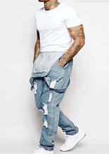 Load image into Gallery viewer, Fashion Men's Sling Denim Romper