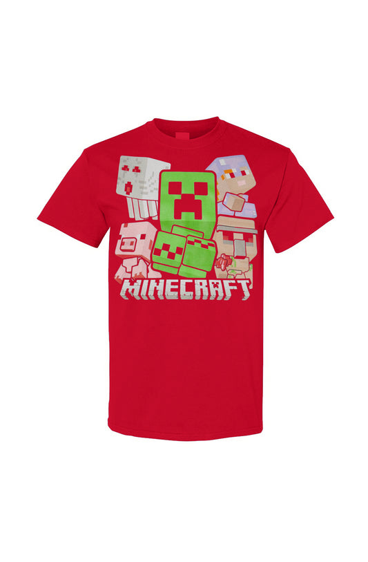 Slyde Pupps Mine Craft Cotton T Shirt Red,Green,Dark 