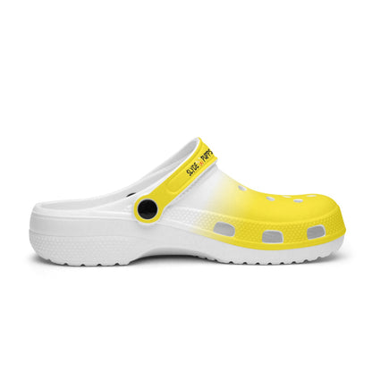 Men's and Women's 2Tone Yellow White Slyde Pupps