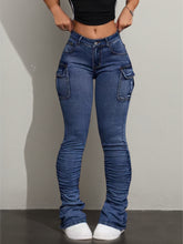 Load image into Gallery viewer, New Women's Workwear Tight Jeans With Multiple Pockets, Elastic And Casual, Comfortable And Breathable, An Indispensable Dressing Item