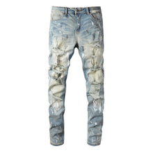 Load image into Gallery viewer, Vintage Paint Broken Holes Pants Men's Jeans