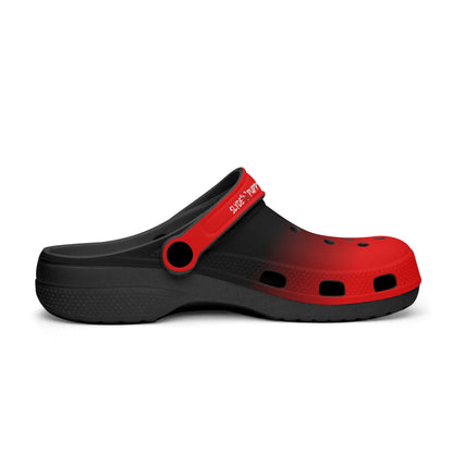 Men's and Women's 2Tone Red Black Slyde Pupps