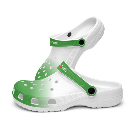 Men's and Women's 2Tone Green White Slyde Pupps