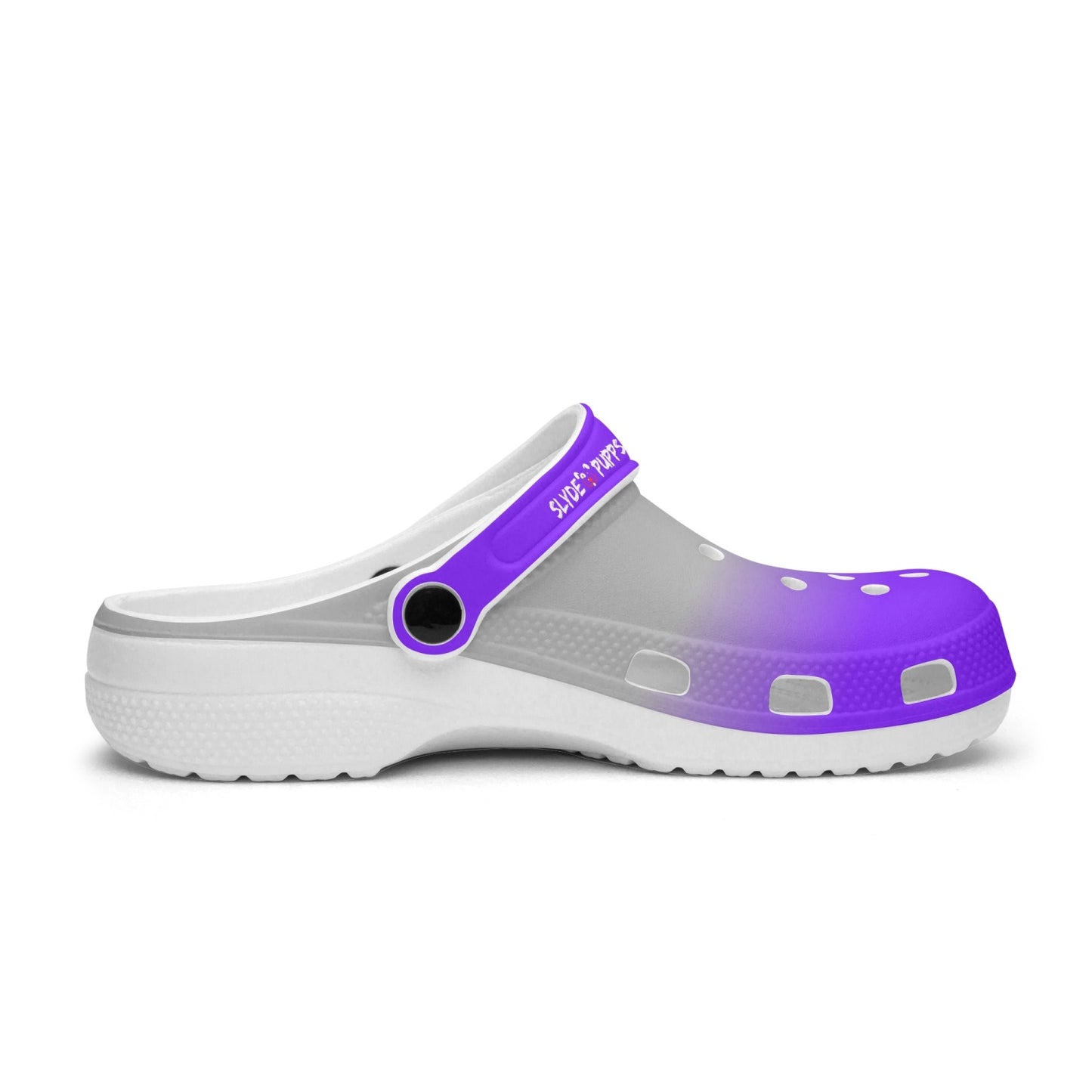 Men's and Women's 2Tone Purple Gray Slyde Pupps