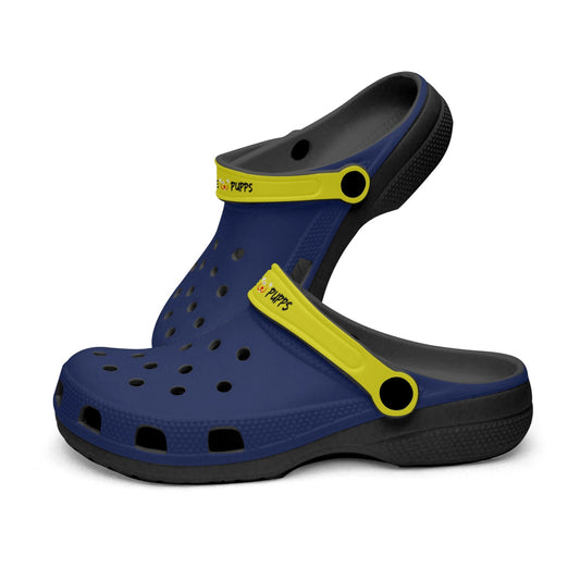 Men's and Women's Dark Blue Yellow Slyde Pupps