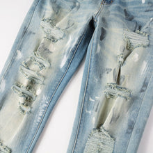 Load image into Gallery viewer, Vintage Paint Broken Holes Pants Men's Jeans