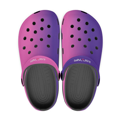 Men's and Women's Pink Purple Slyde Pupps