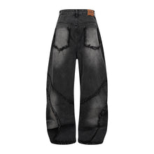 Load image into Gallery viewer, Heavy Industry Washed Old Straight Loose Wide-leg Draggle-tail Trousers