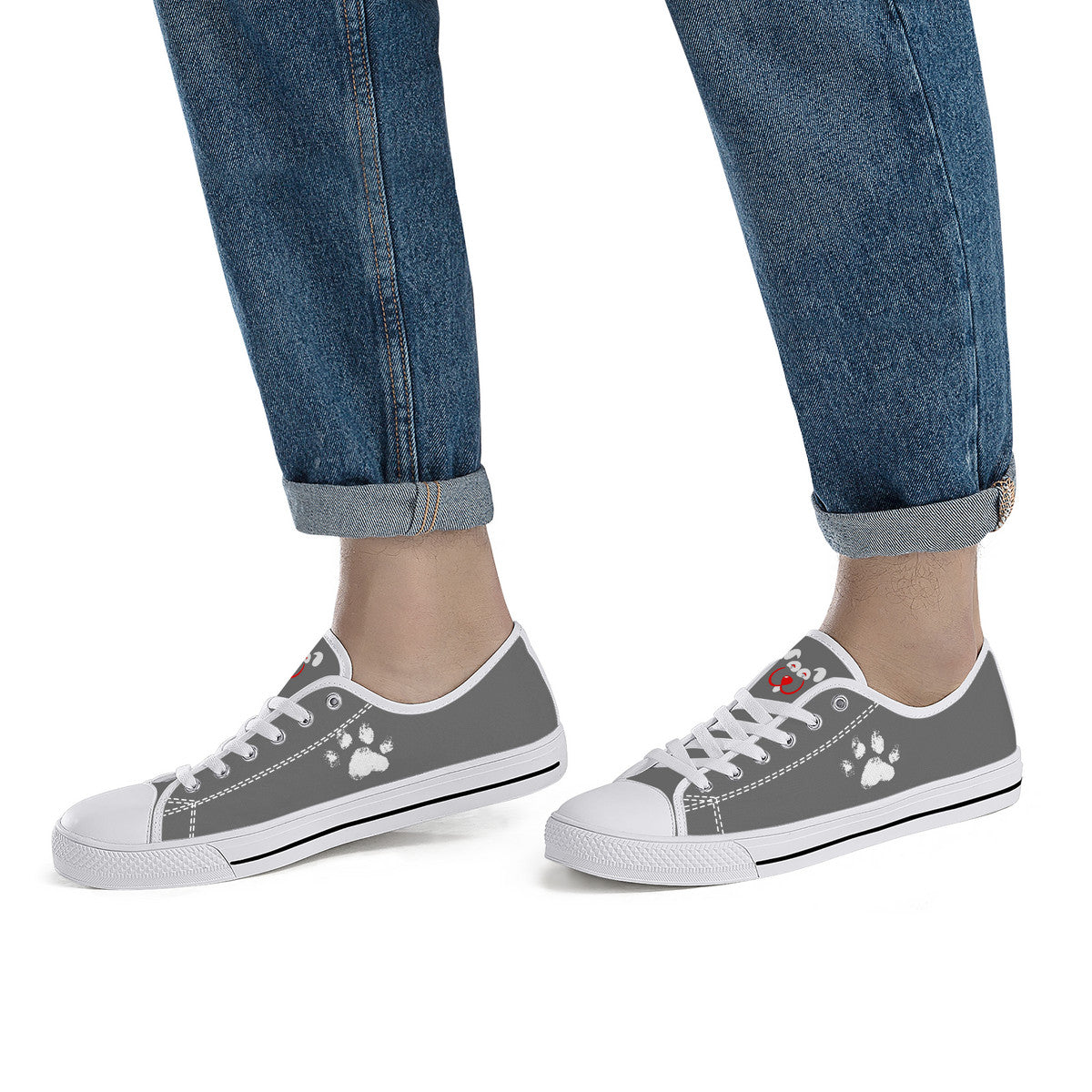 Slyde Pupps Canvas Gray/w
