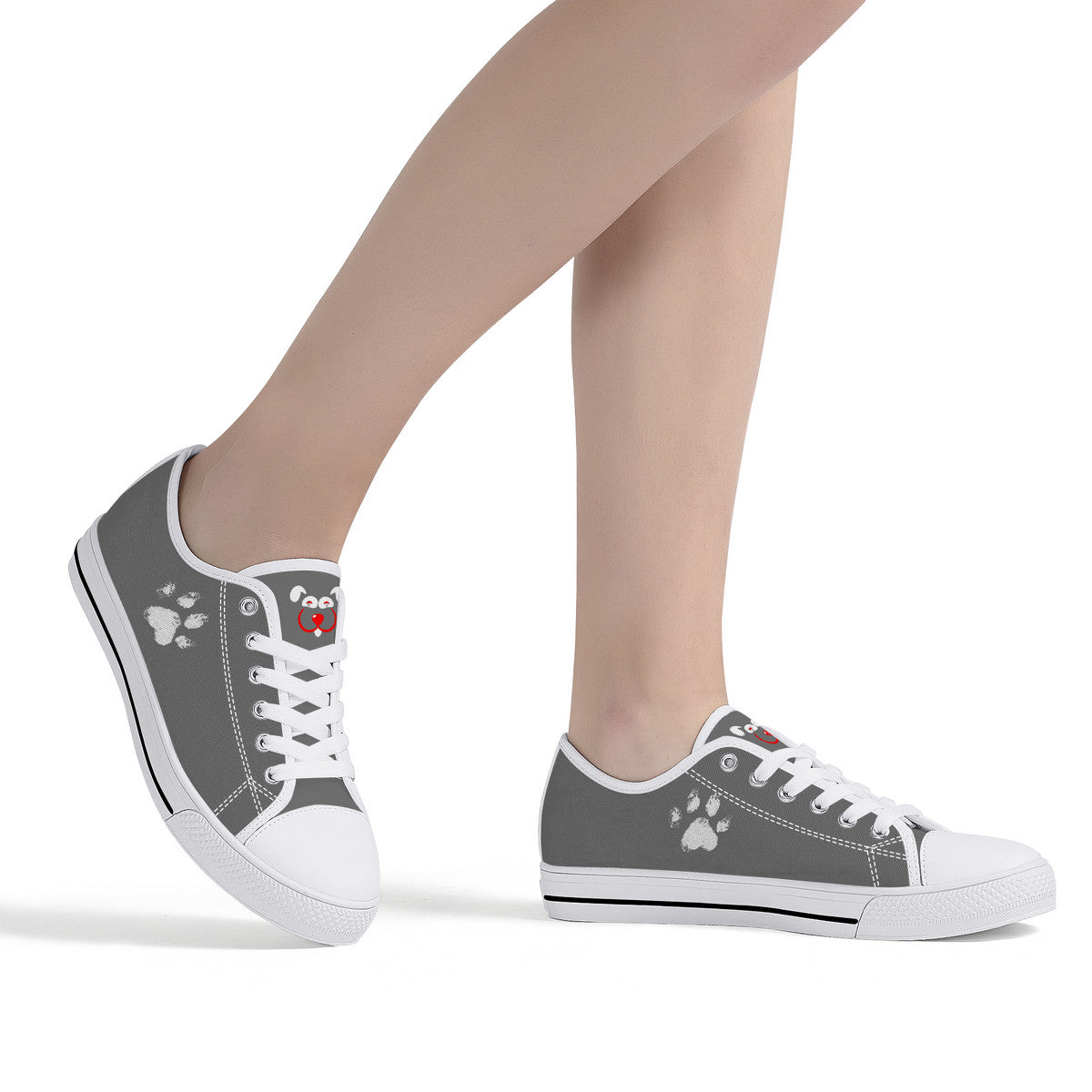 Slyde Pupps Canvas Gray/w