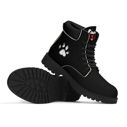 Slyde Pupps Premium Leather  All Season Boots /Black