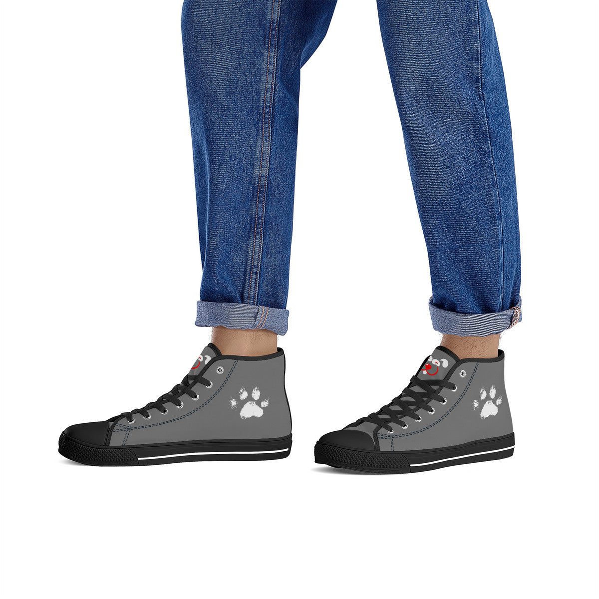 Slyde Pupps High-Top Canvas /Gray/b