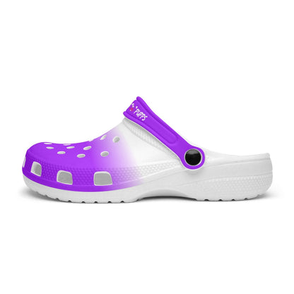 Men's and Women's 2Tone Purple White Slyde Pupps