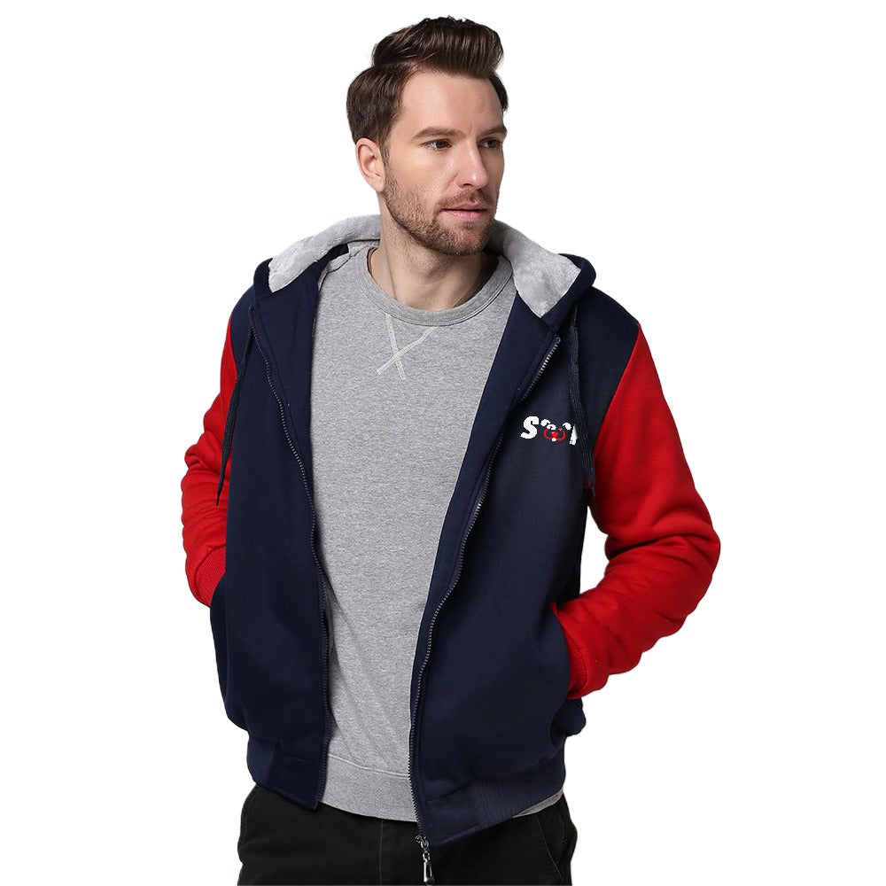 Slyde Pupps Full-zip warm thick fleece-lined sweatshirt