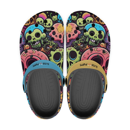 Men's and Women's Color Skull Slyde Pupps