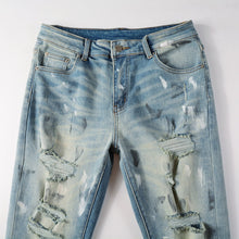 Load image into Gallery viewer, Vintage Paint Broken Holes Pants Men's Jeans