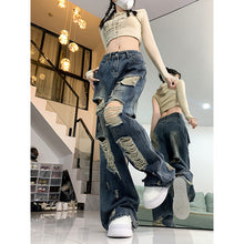 Load image into Gallery viewer, Ripped Lazy Loose Jeans For Women