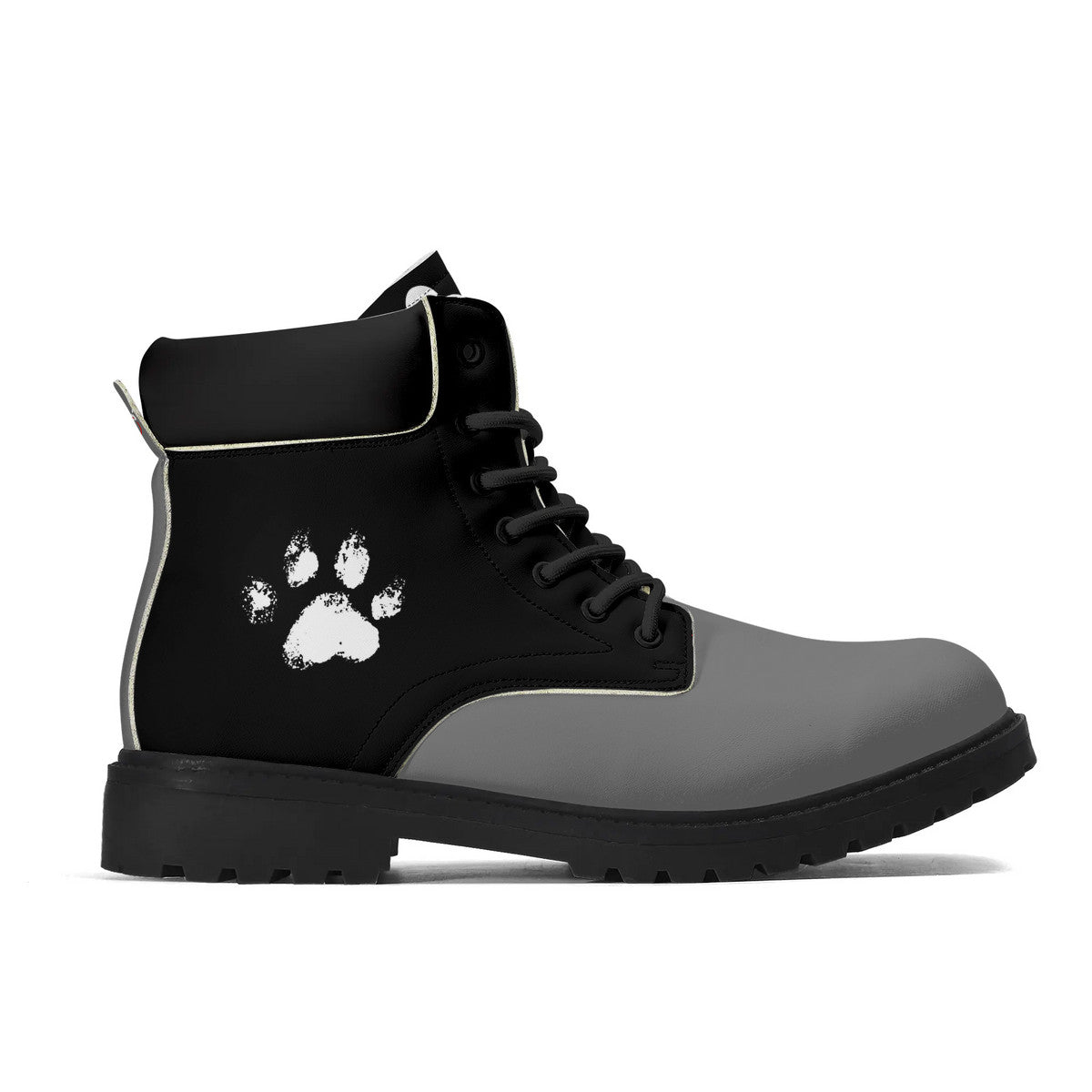 Slyde Pupps Premium  Leather All Season Boots / Gray Black