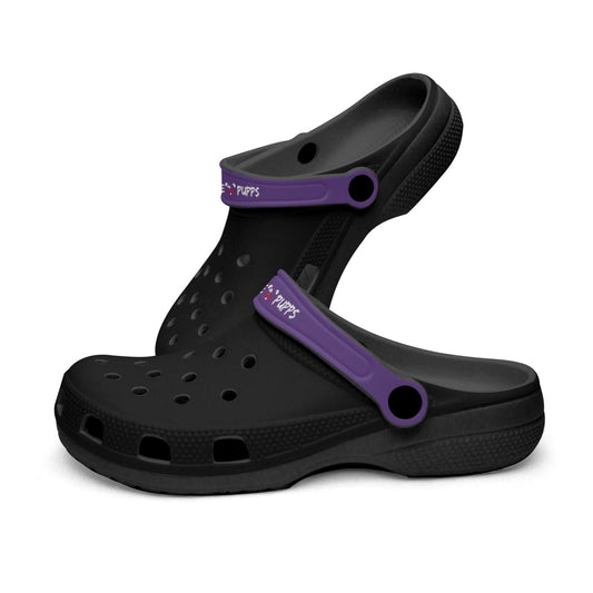 Men's and Women's Black Purple Slyde Pupps