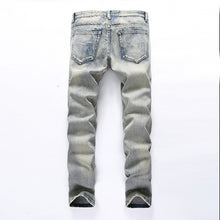 Load image into Gallery viewer, Ripped Jeans Men's Straight Slim Fit