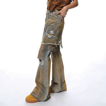 Load image into Gallery viewer, American Street Loose Hole Bootcut Pants