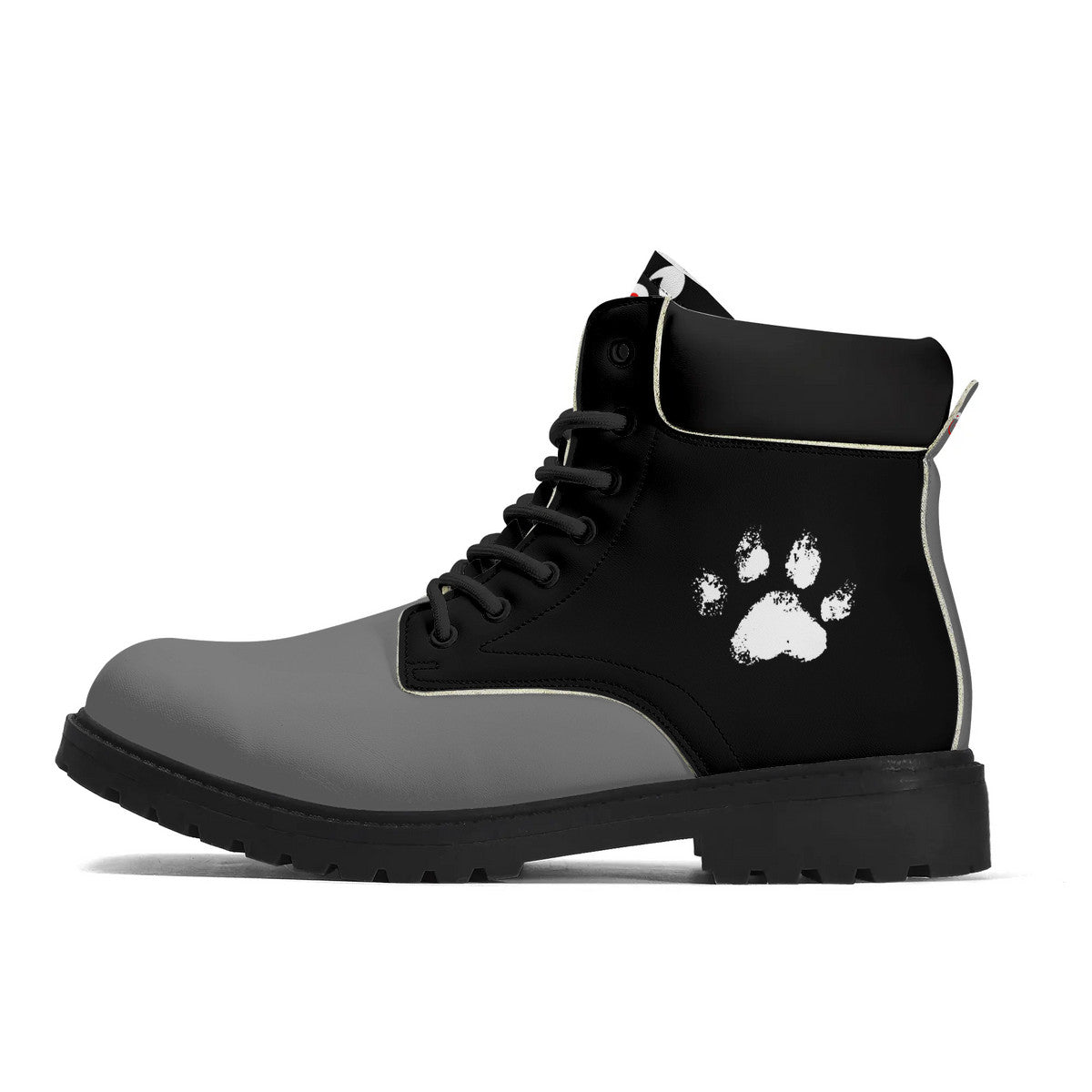 Slyde Pupps Premium  Leather All Season Boots / Gray Black