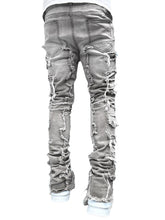 Load image into Gallery viewer, Men's new stretch patch denim straight pants