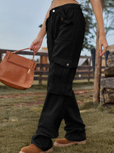 Load image into Gallery viewer, New American Style Retro Elastic Waist Denim Overalls Casual Pants