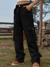 Load image into Gallery viewer, New American Style Retro Elastic Waist Denim Overalls Casual Pants