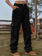 Load image into Gallery viewer, New American Style Retro Elastic Waist Denim Overalls Casual Pants