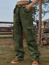 Load image into Gallery viewer, New American Style Retro Elastic Waist Denim Overalls Casual Pants