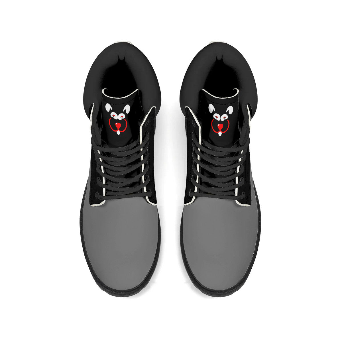 Slyde Pupps Premium  Leather All Season Boots / Gray Black