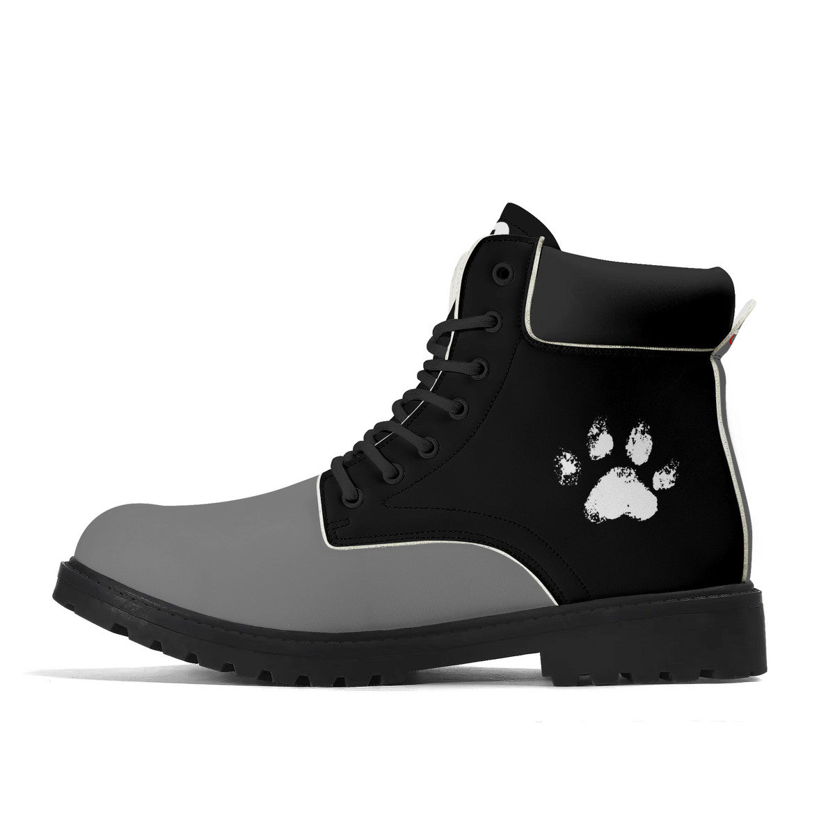 Slyde Pupps Premium  Leather All Season Boots / Gray Black