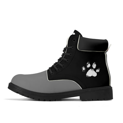Slyde Pupps Premium  Leather All Season Boots / Gray Black