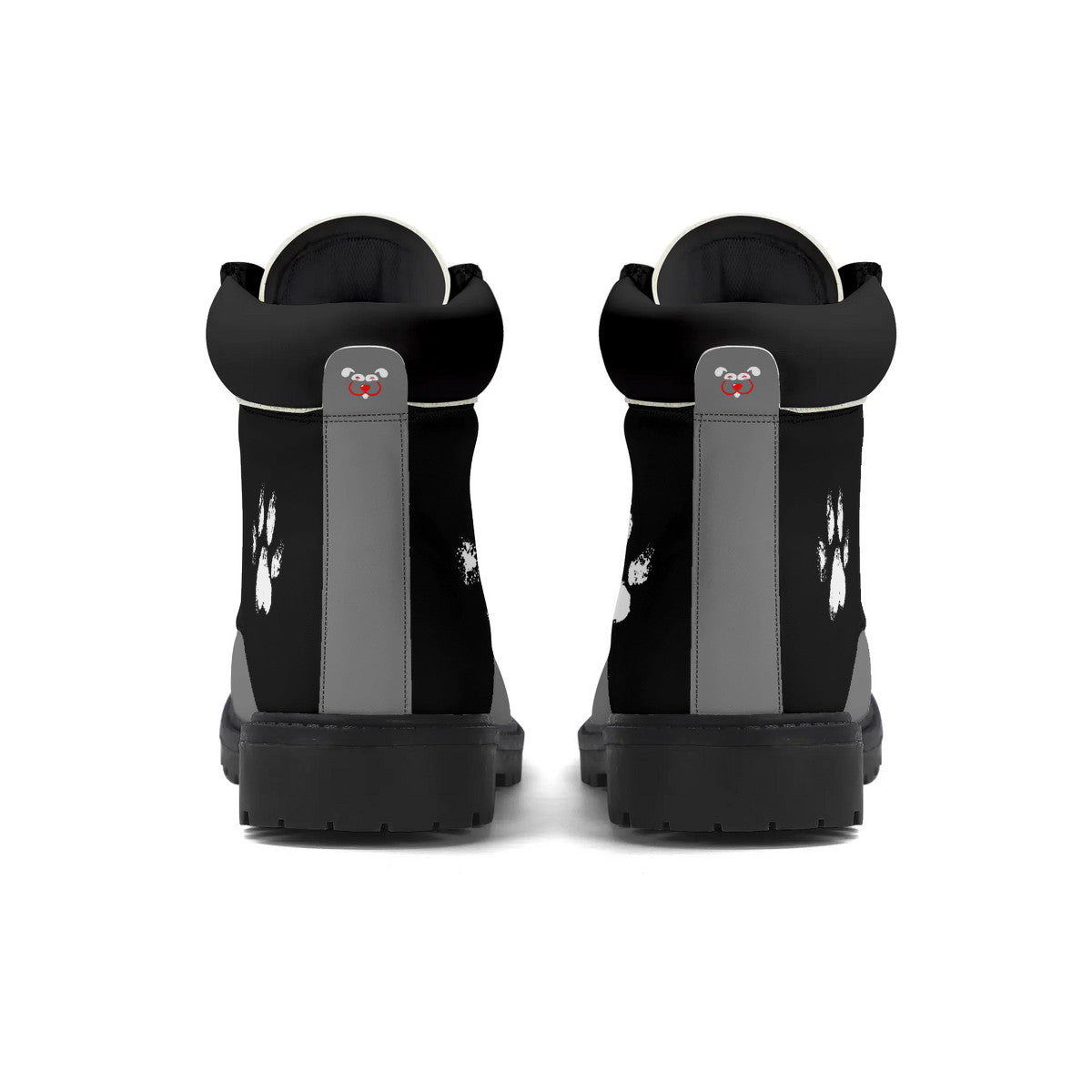 Slyde Pupps Premium  Leather All Season Boots / Gray Black