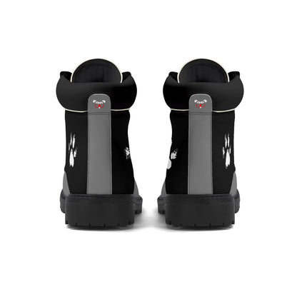 Slyde Pupps Premium  Leather All Season Boots / Gray Black
